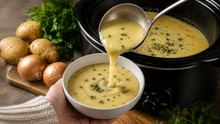 Zuppa di Patate e Cipolle nella Slow Cooker
