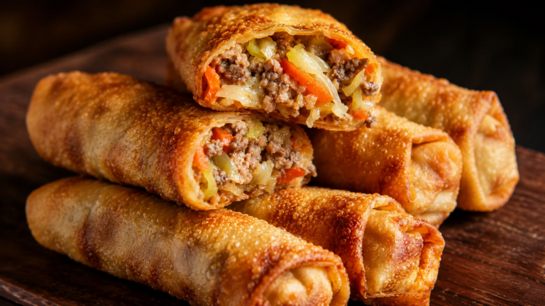 Involtini Primavera Croccanti con Carne e Verdure